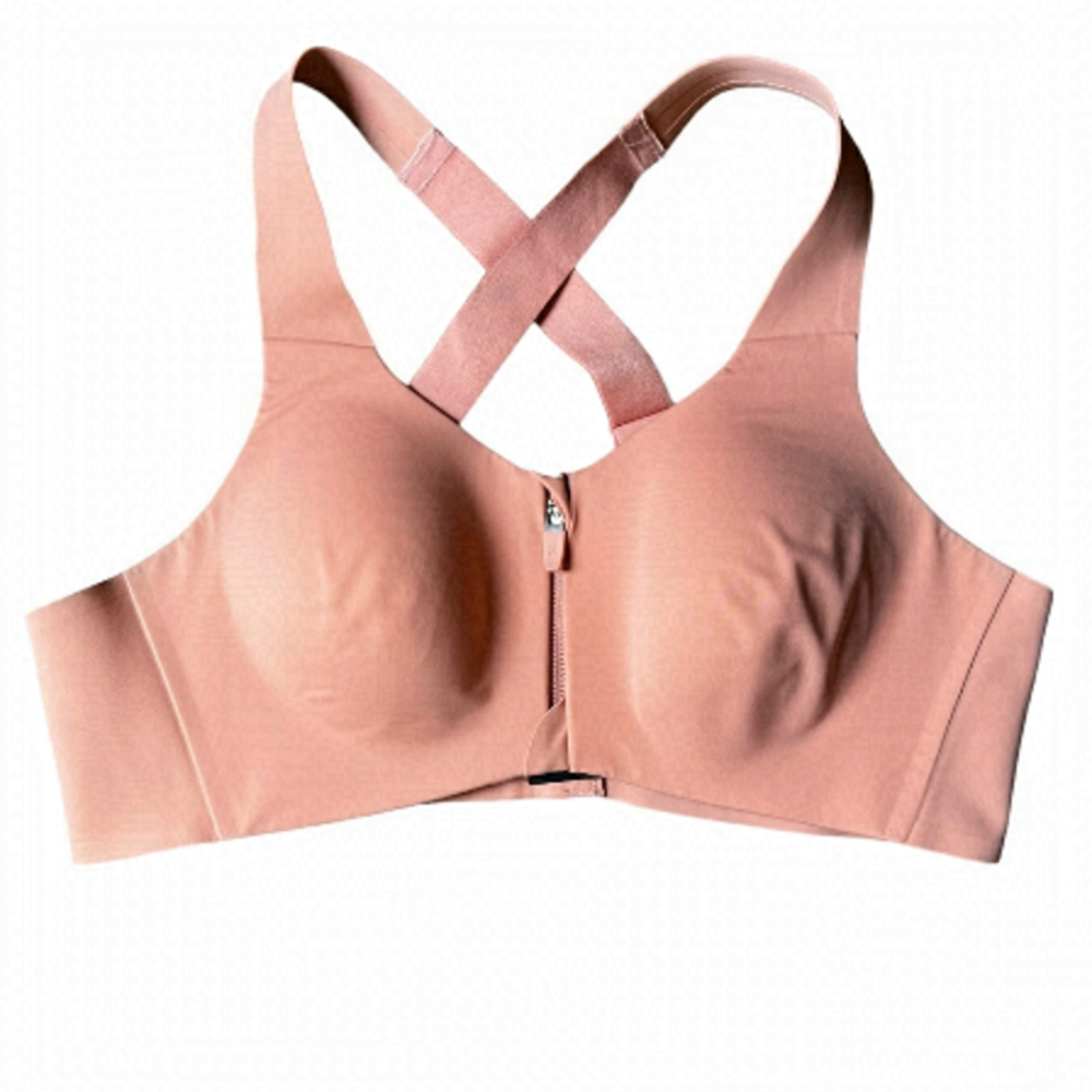 Knix Catalyst Zip Front Sports Bra Pink Ginger Size 2